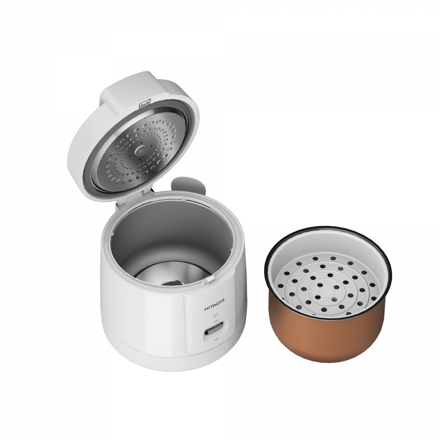 HITACHI หม้อหุงข้าวอุ่นทิพย์ ขนาด 1.8 ลิตร รุ่น RZ-S18MM W สีขาว