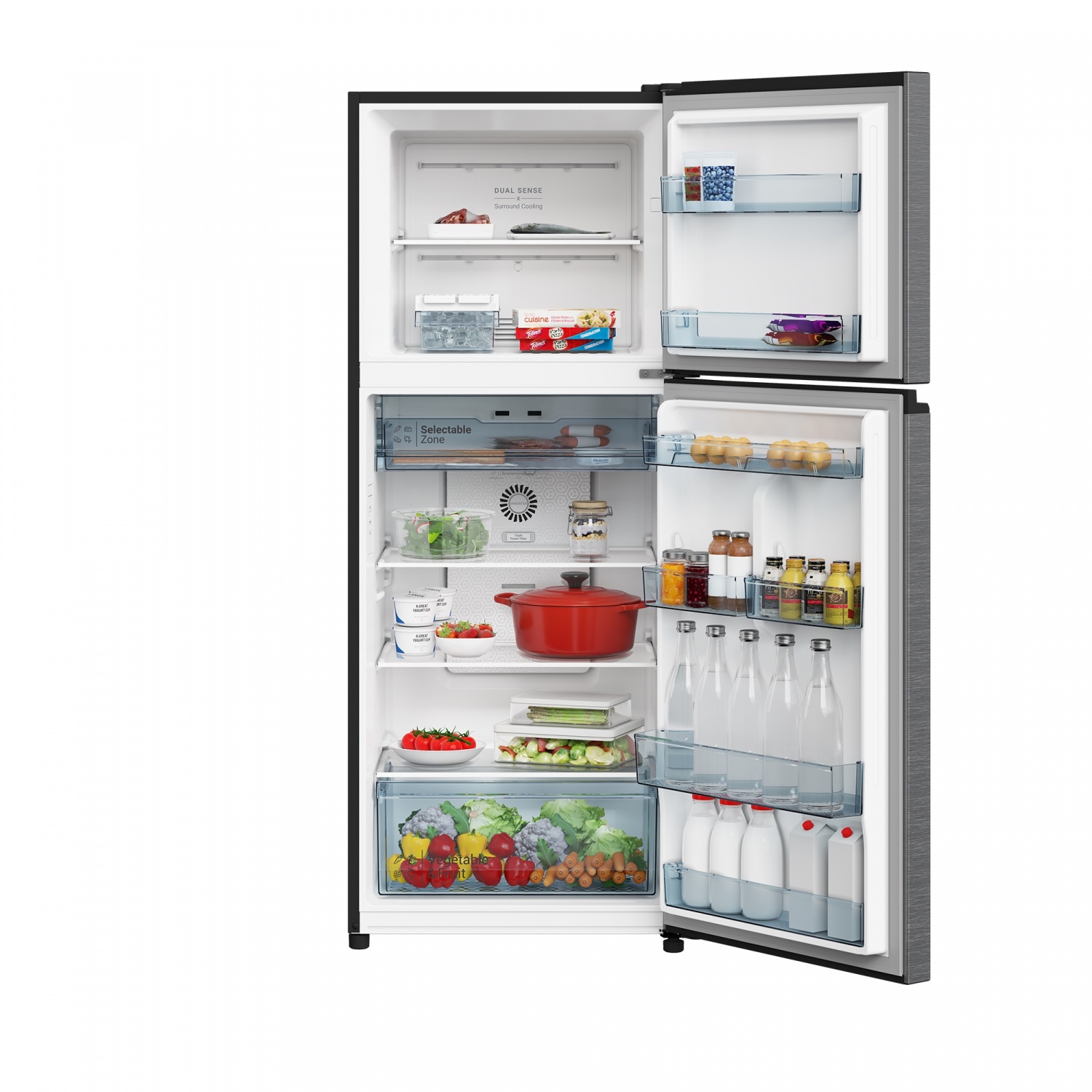 HITACHI ตู้เย็น 2 ประตู 13.2 คิว HRTN6408SXTH ELEGANT INOX