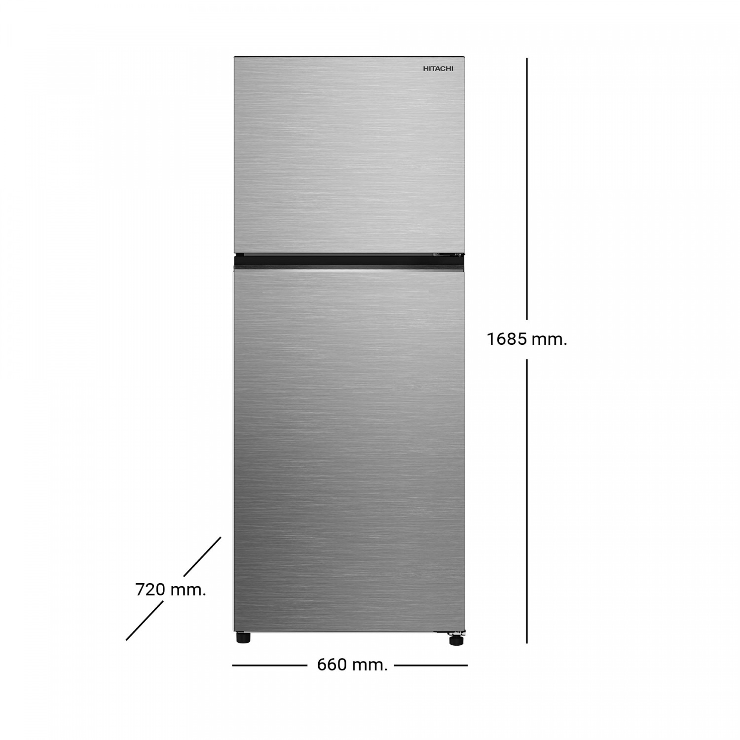 HITACHI ตู้เย็น 2 ประตู 13.2 คิว HRTN6408SXTH ELEGANT INOX