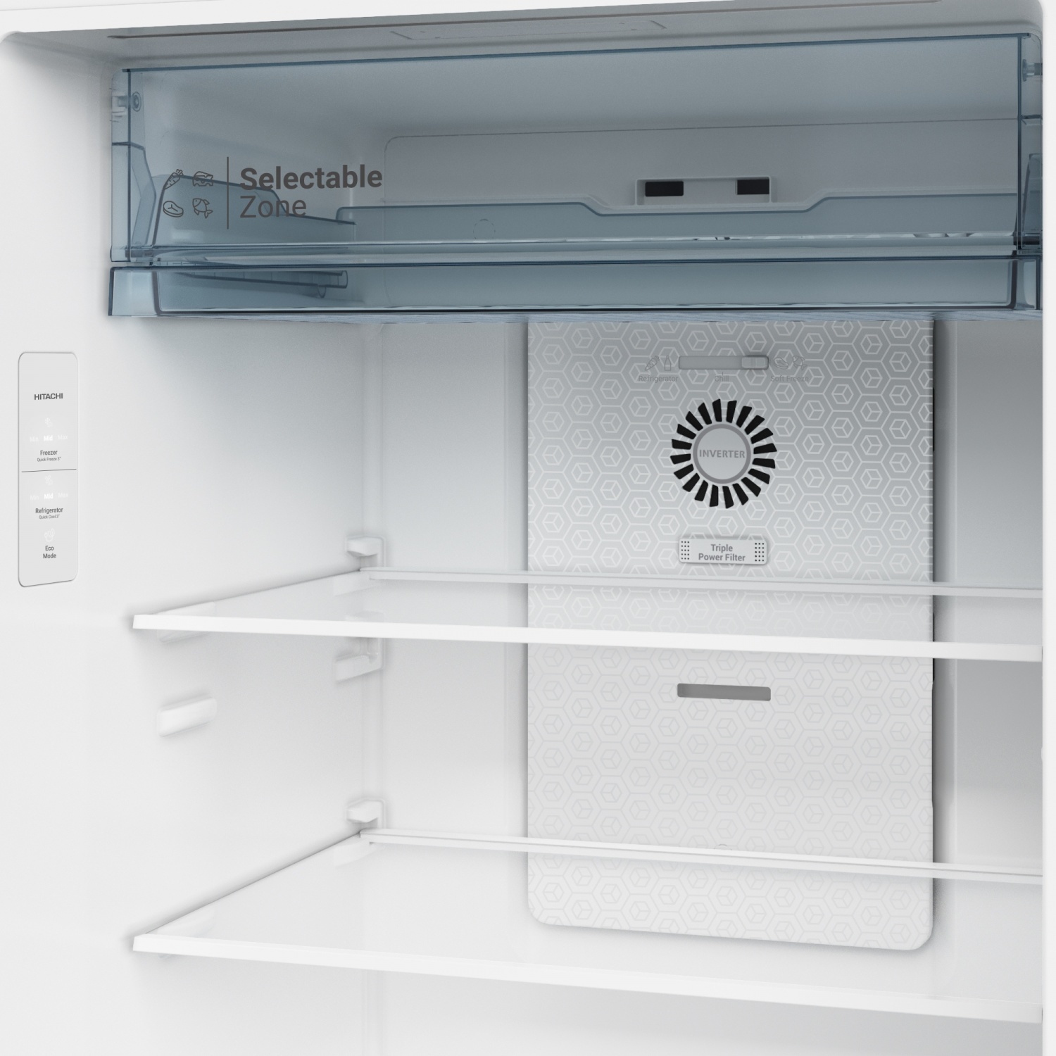 HITACHI ตู้เย็น 2 ประตู 13.2 คิว HRTN6408SUTH UNI GLASS