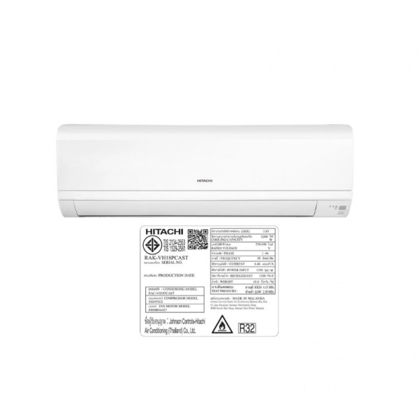 HITACHI เครื่องปรับอากาศ Inverter ขนาด 18440 BTU RAK-VH18PCAST สีขาว