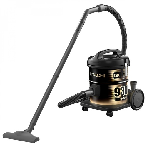 HITACHI เครื่องดูดฝุ่นแบบถัง 12 ลิตร  1600 วัตต์ CV930F BK สีดำ