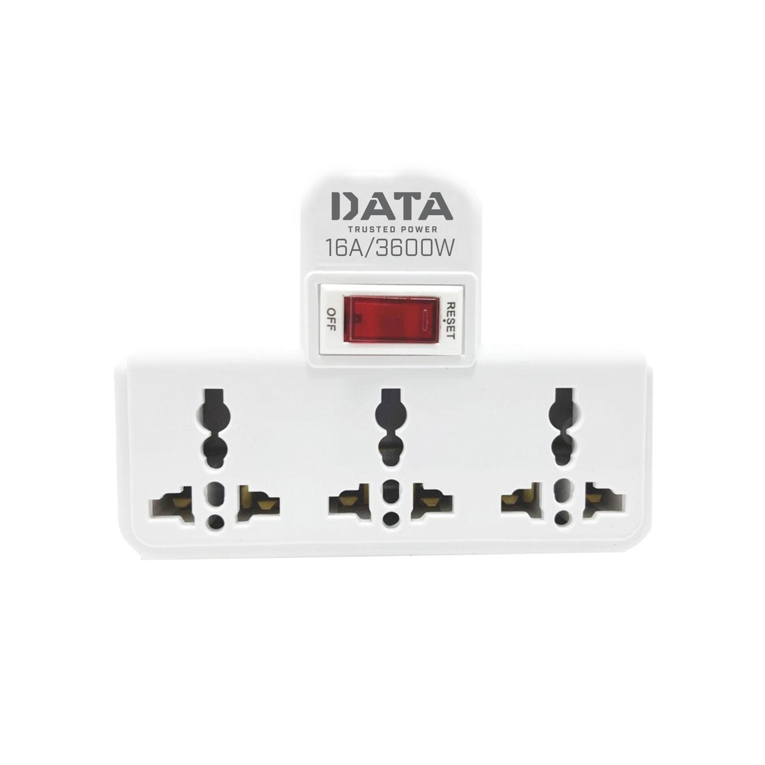 Data เต้ารับอเนกประสงค์ 3 ช่อง 1 สวิตซ์ 16A.  รุ่นAD365