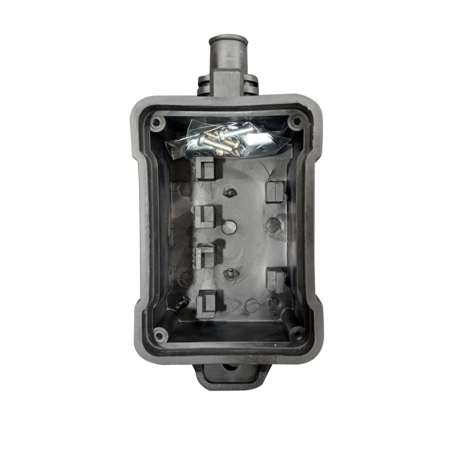 DATA บล็อก PVC เปล่า 2 ช่อง  สีดำ