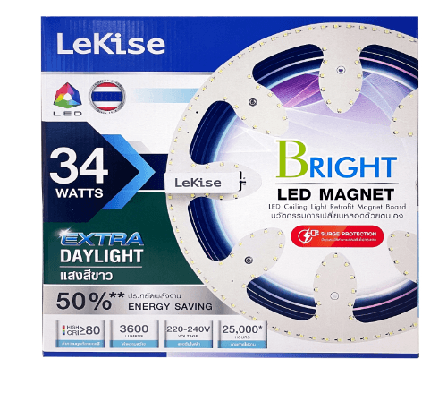 LEKISE ชุดเปลี่ยนหลอดโคมไฟเพดาน LED MAGNET 34 วัตต์ แสงขาว