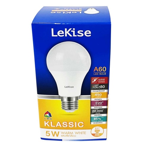 អំពូលភ្លើង LED A60 5W.WW. KLASSIC LEKISE