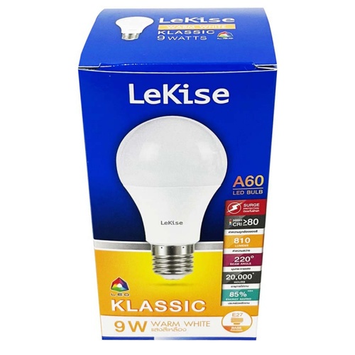 អំពូលភ្លើង LED A60 9W.WW. KLASSIC LEKISE