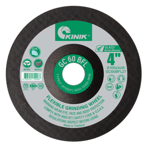 KINIK แผ่นเจียรกระจก ขนาด 100x3x16 mm. รุ่น GC60BFL27