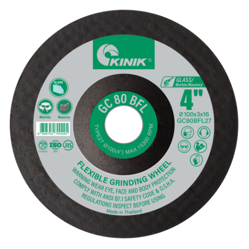 KINIK แผ่นเจียรกระจก ขนาด 100x3x16 mm. รุ่น GC80BFL27