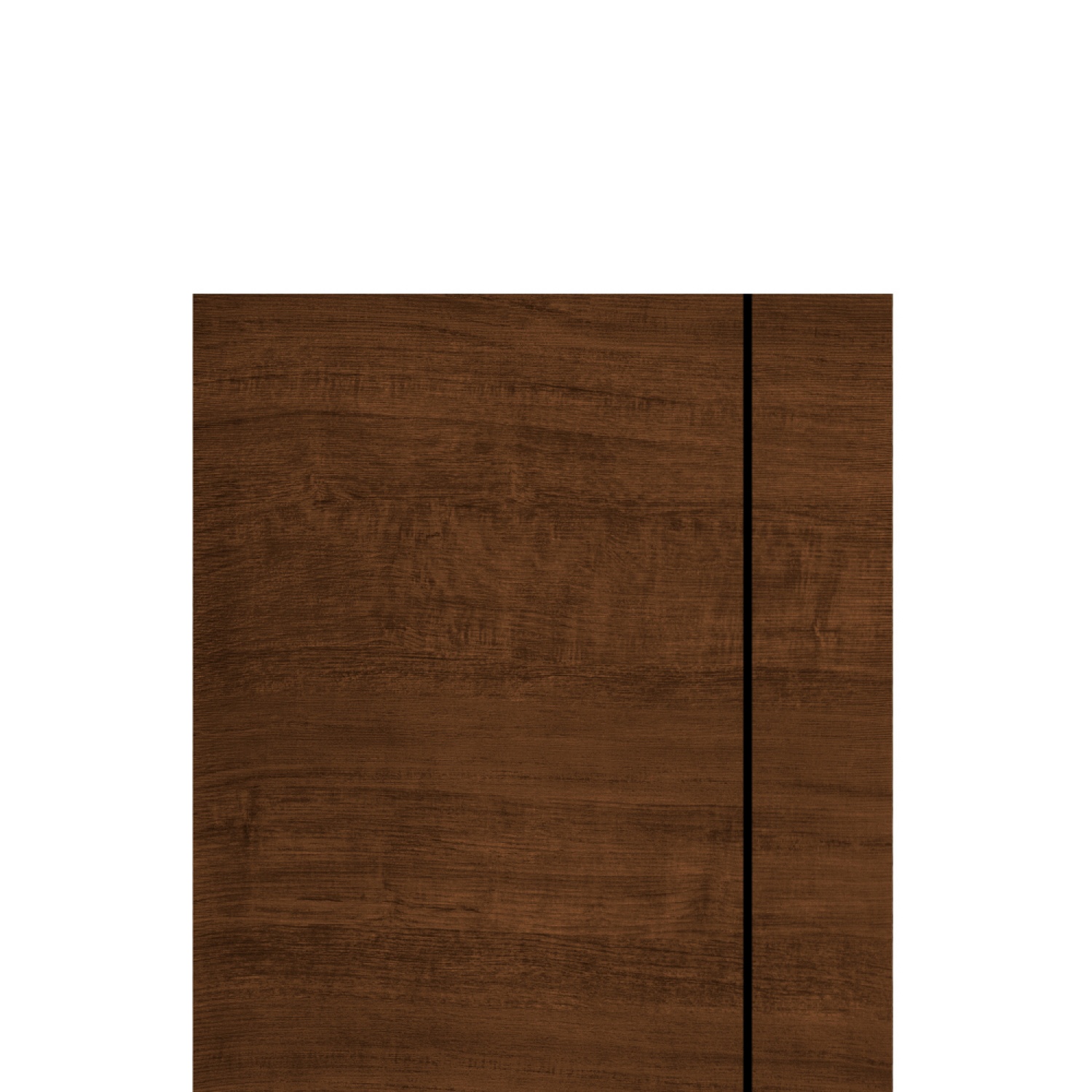 WELLINGTAN ประตู uPVC ผิว Horizonte  เซาะร่องเส้นดำ รุ่น LWMNH001  ขนาด 80x200 ซม. สี Dark Mocca (เจาะลูกบิด)