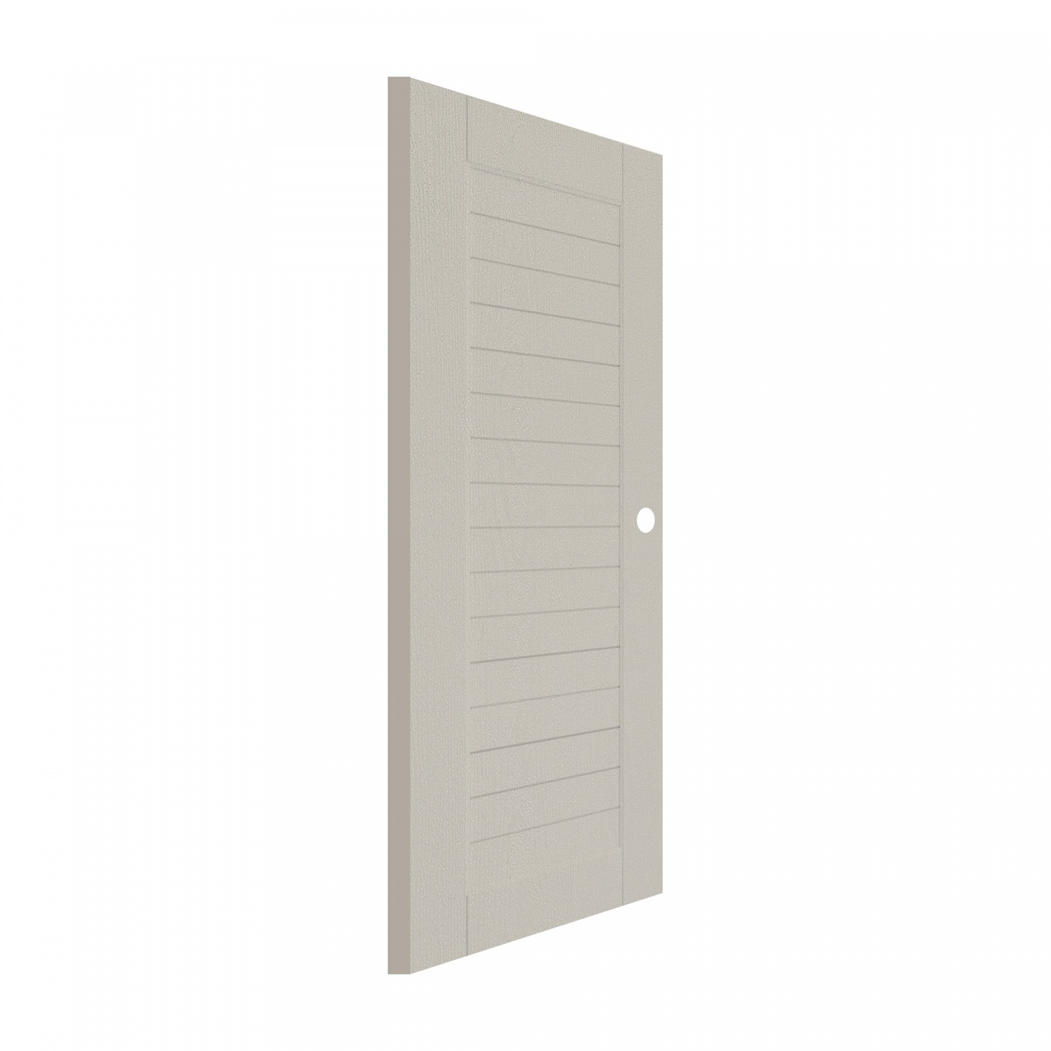 WELLINGTAN ประตูภายนอก UPVC ผิว Revo รุ่น WBR006 Vacuum ขนาด 80x200 ซม. สีเบจ (เจาะลูกบิด)