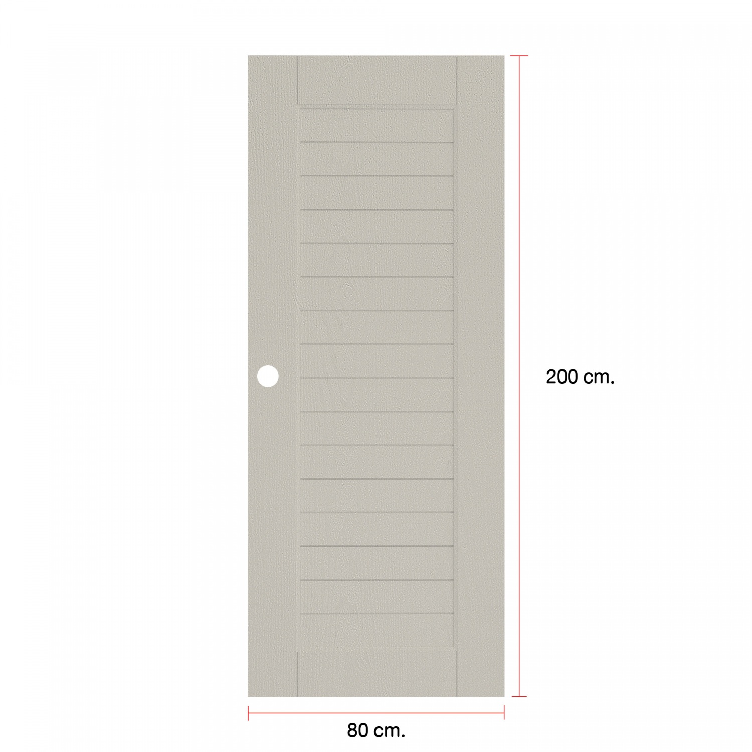 WELLINGTAN ประตูภายนอก UPVC ผิว Revo รุ่น WBR006 Vacuum ขนาด 80x200 ซม. สีเบจ (เจาะลูกบิด)