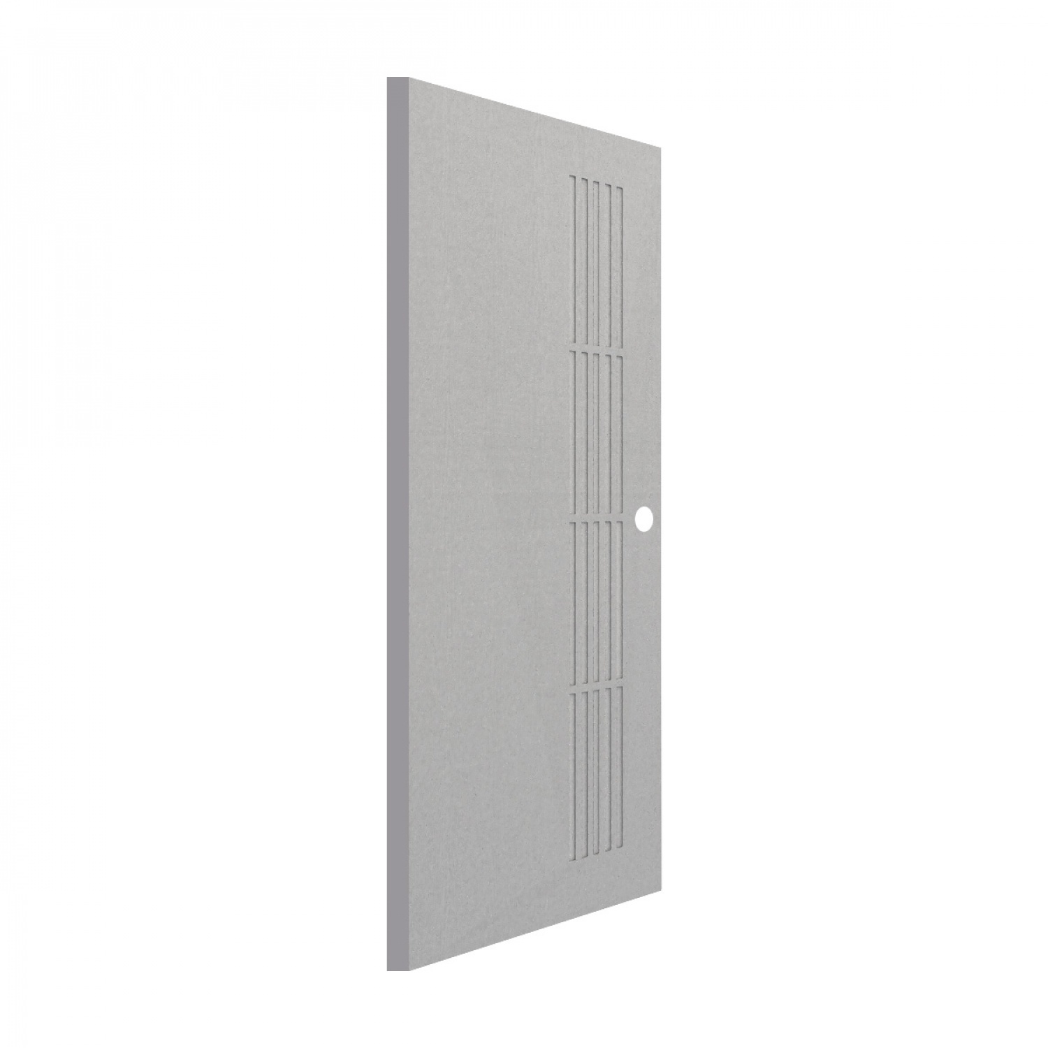 WELLINGTAN ประตู UPVC รุ่น  WT001J (สำหรับใช้ภายนอก) แว็คร่อง ขนาด 80x200 ซม. สีเทา (เจาะลูกบิด)