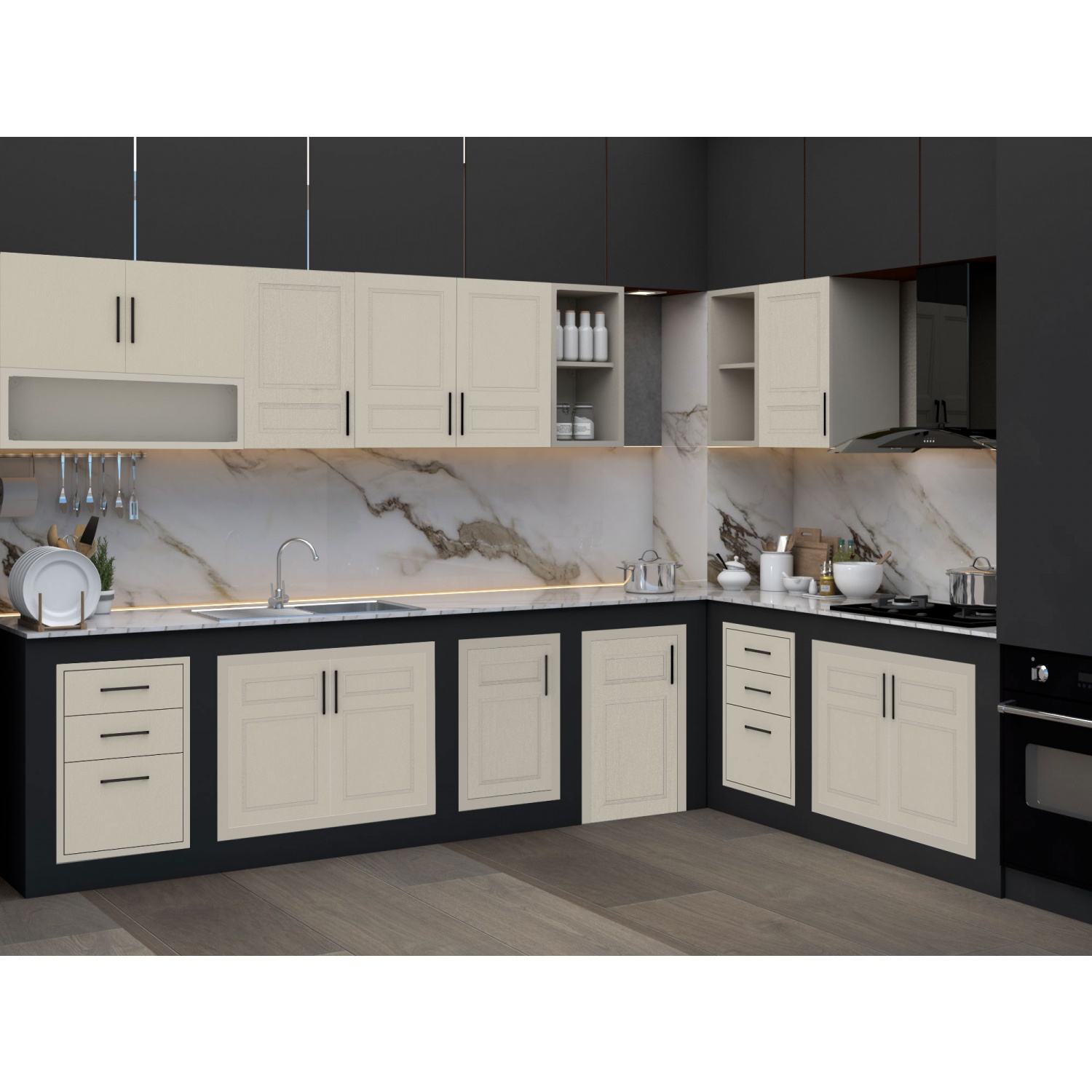 CLOSE  บานซิงค์เดี่ยว  uPVC  LIMA ขนาด 45x66 ซม. Vacuum สีเบจ 
