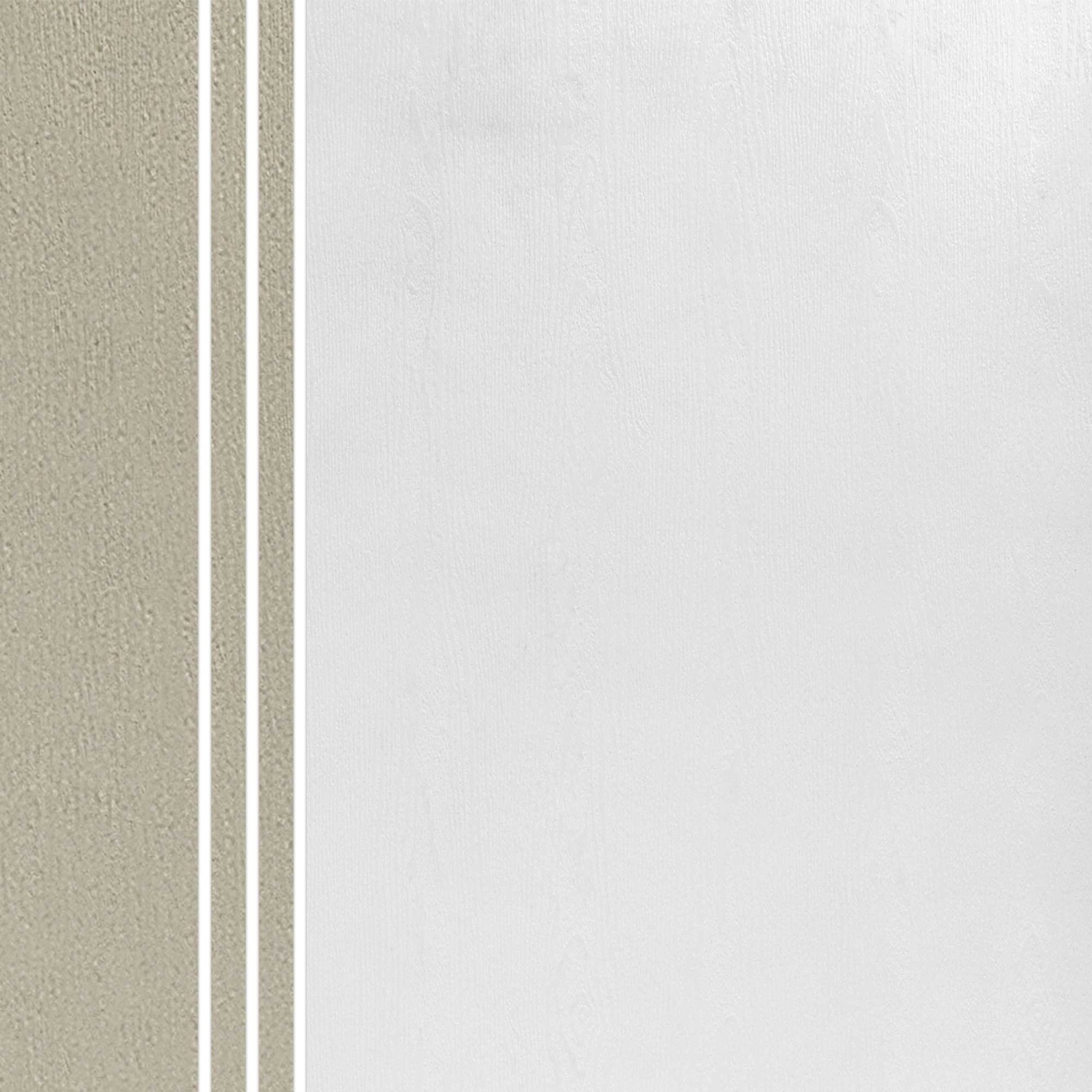 WELLINGTAN ประตู uPVC เซาะร่องผิว Revo (สำหรับใช้ภายนอกเเละภายใน) WMN028  80x200 สีทูโทน ขาว/เบจ  เจาะ 