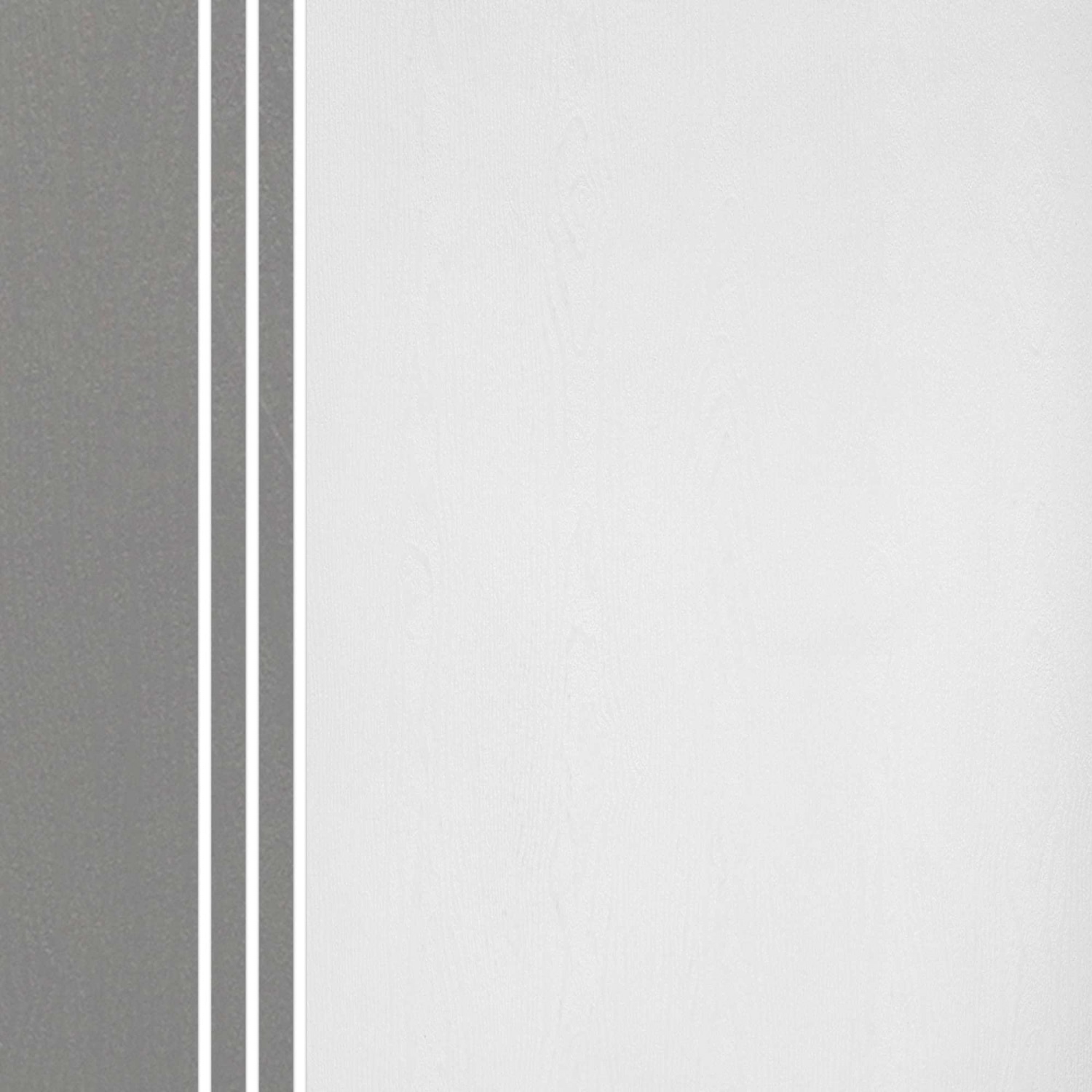 WELLINGTAN  ประตู uPVC ผิว Revo เซาะร่อง (สำหรับใช้ภายนอกเเละภายใน) WMN028  80x200 สีทูโทน ขาว/เทา  เจาะ