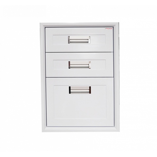 CLOSE ตู้ลิ้นชัก 3 ชั้น 45.5x65.5x50 ซม. ABS - AC สีขาว