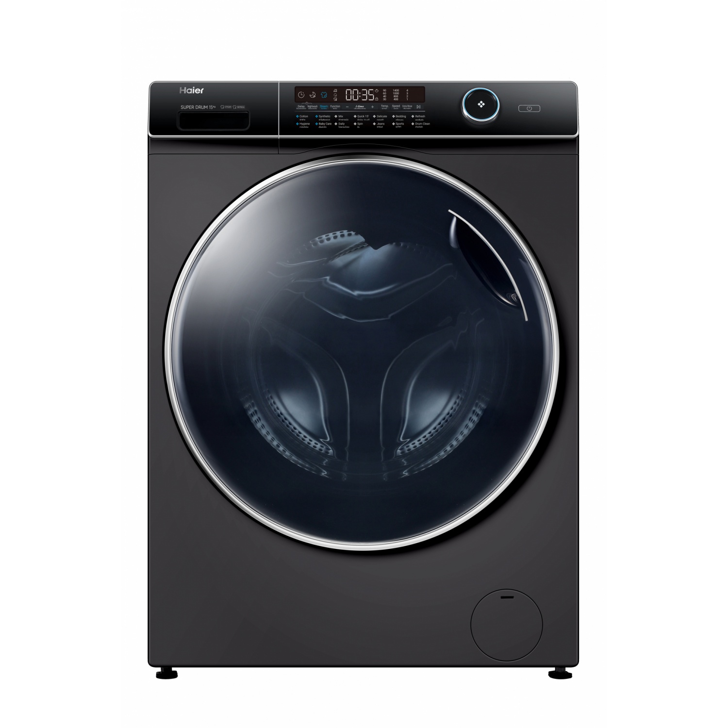 HAIER เครื่องซักผ้าฝาหน้า ขนาด 15 Kg. รุ่น HW150-BP14986ES9 สีดำ