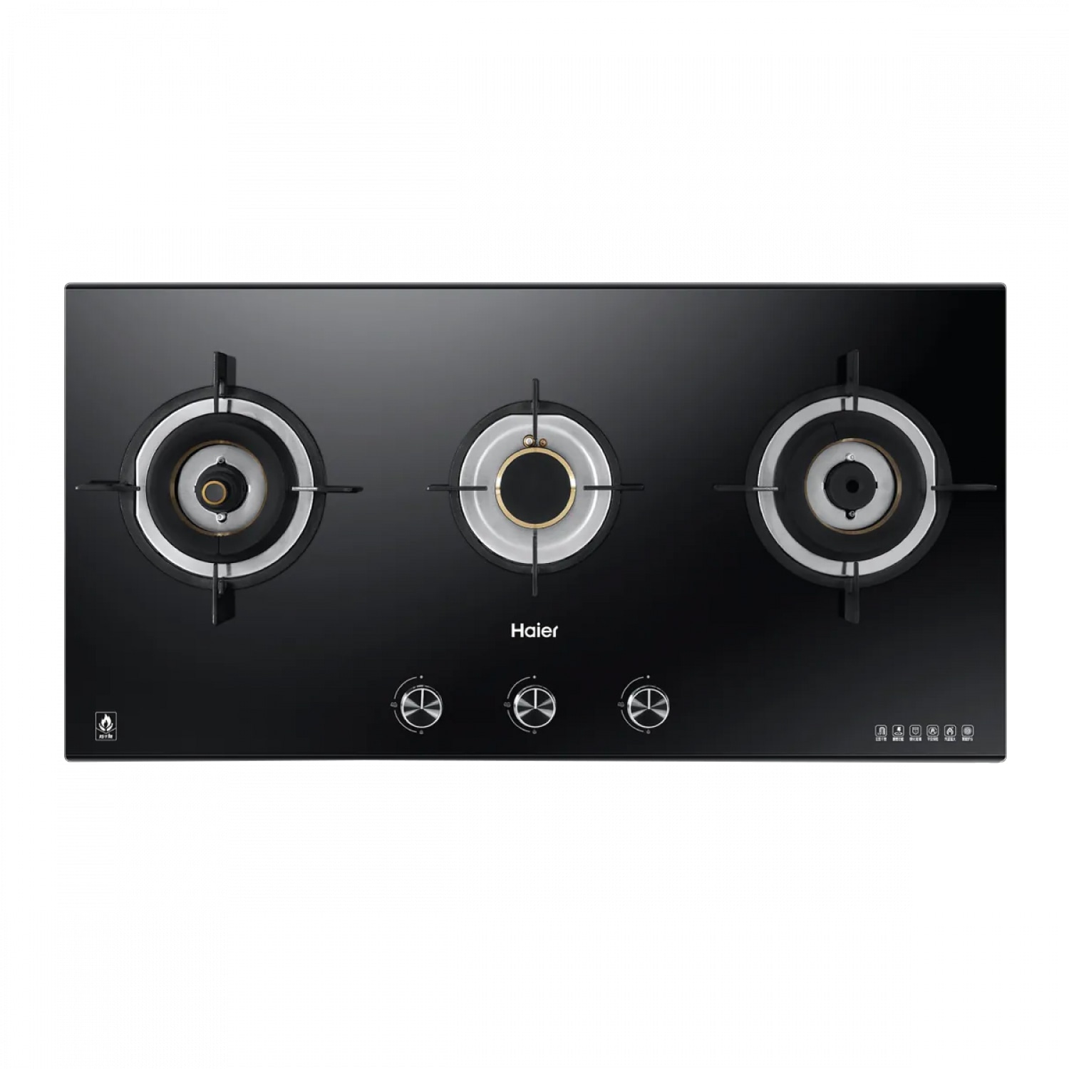 HAIER เตาแก๊สแบบฝังหน้ากระจก 3 หัวเตา HGH-QHA9331 สีดำ