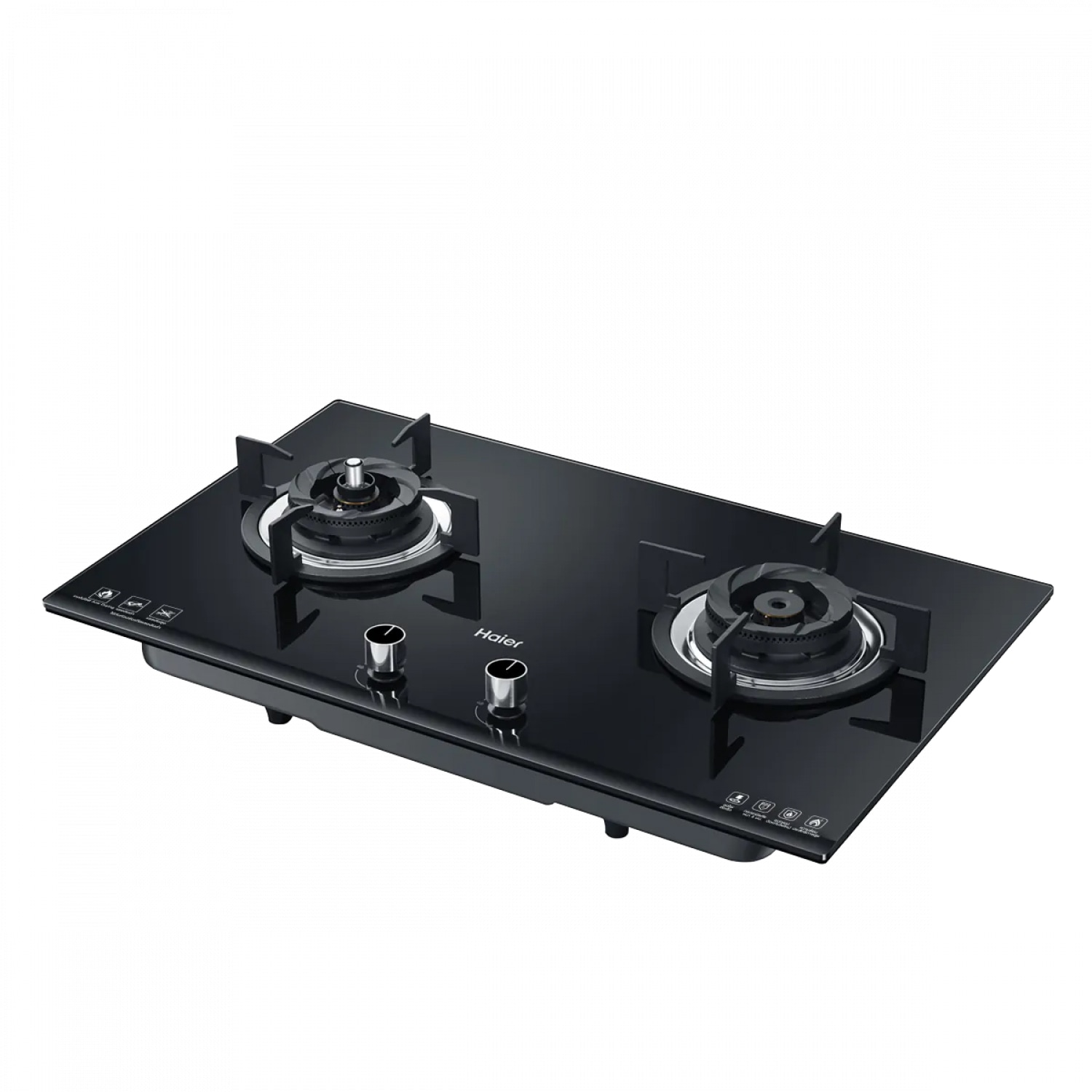 HAIER เตาแก๊สแบบฝังหน้ากระจก 2 หัวเตา HGH-QHA932 สีดำ