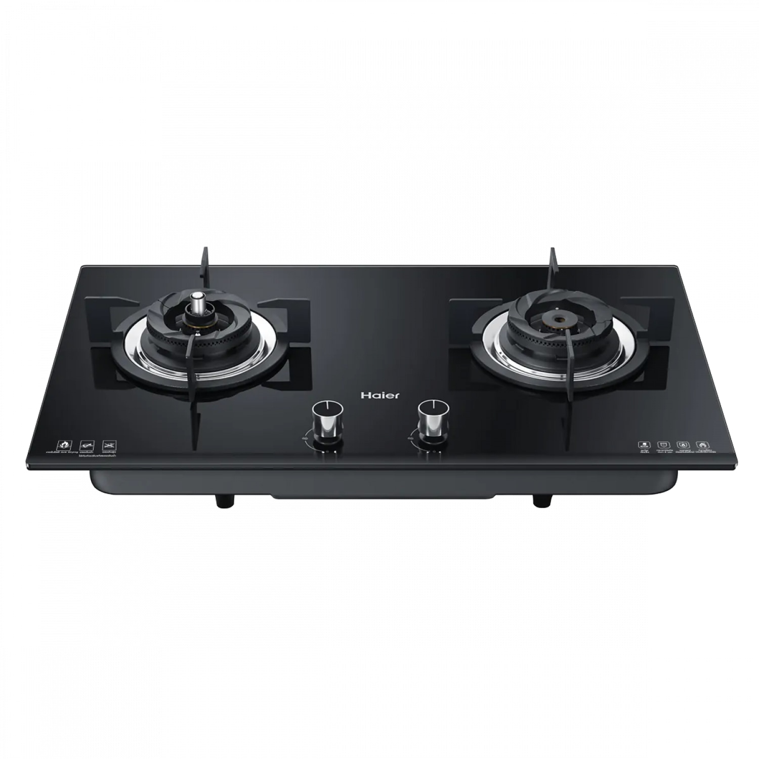 HAIER เตาแก๊สแบบฝังหน้ากระจก 2 หัวเตา HGH-QHA932 สีดำ