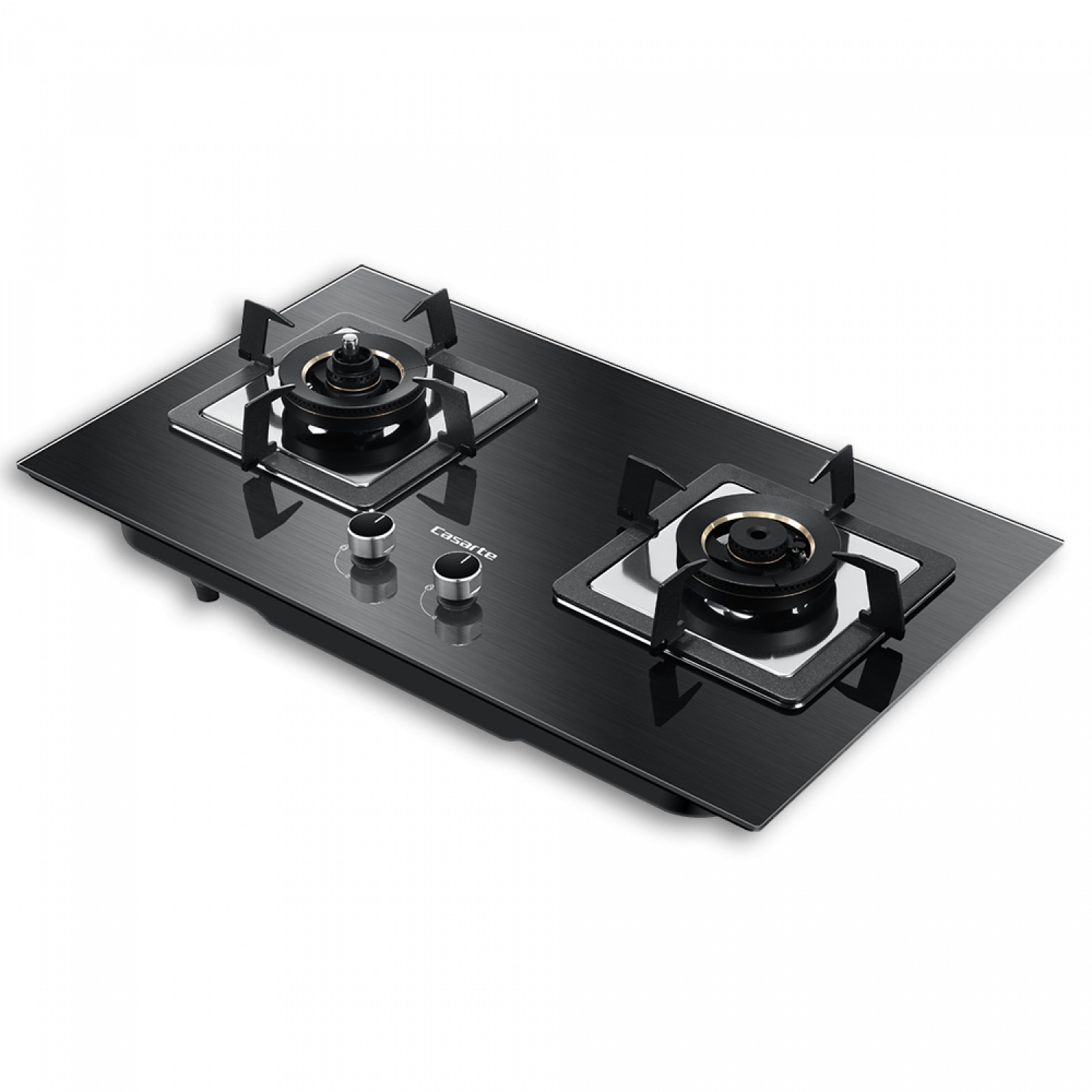 Casarte เตาแก๊สแบบฝังหน้ากระจก 2 หัวเตา TCKGH-C5G76 สีดำ