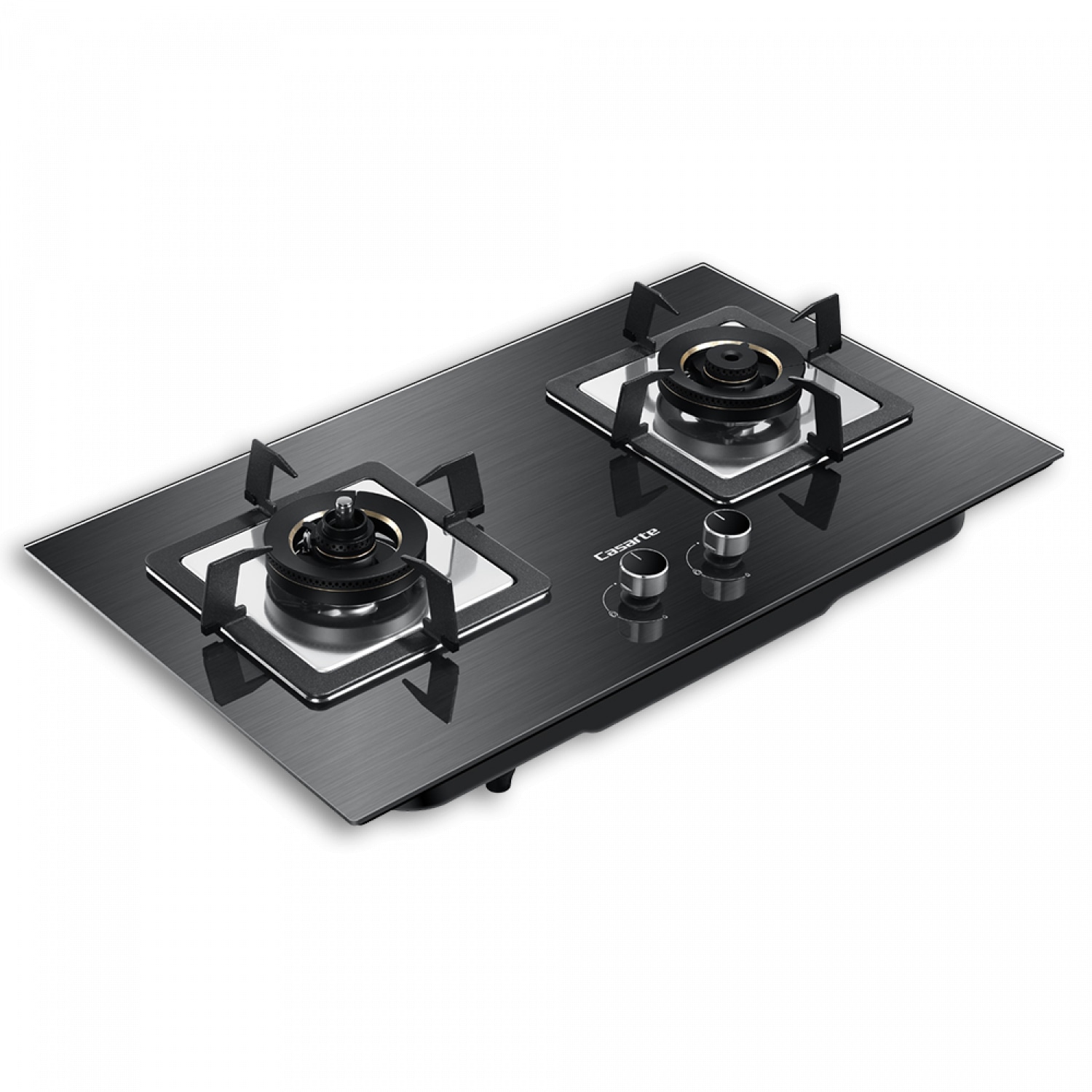 Casarte เตาแก๊สแบบฝังหน้ากระจก 2 หัวเตา TCKGH-C5G76 สีดำ