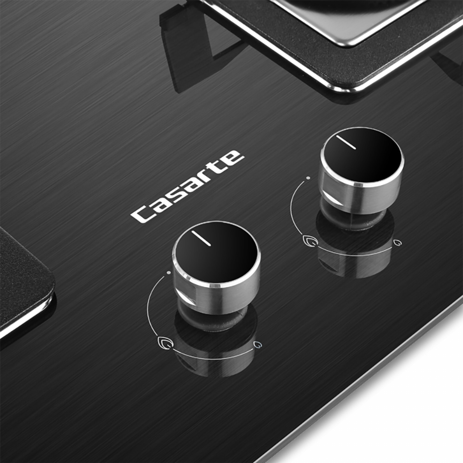 Casarte เตาแก๊สแบบฝังหน้ากระจก 2 หัวเตา TCKGH-C5G76 สีดำ