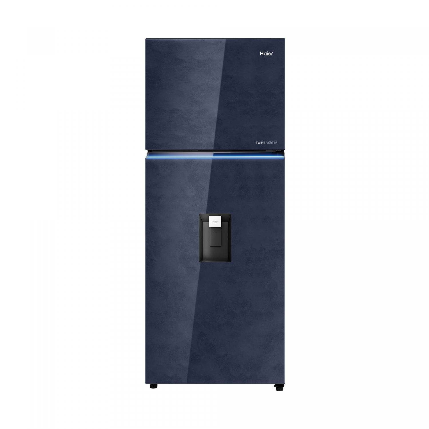 HAIER ตู้เย็น 2 ประตู ขนาด 16.7 คิว รุ่น HRF-490IWMGU1 สีน้ำเงินกระจก