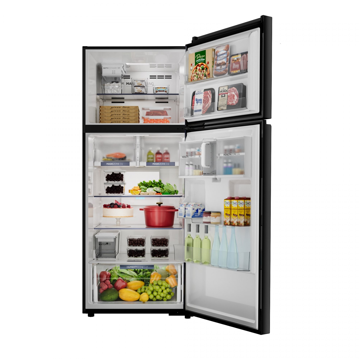 HAIER ตู้เย็น 2 ประตู ขนาด 16.7 คิว รุ่น HRF-490IWMGU1 สีน้ำเงินกระจก