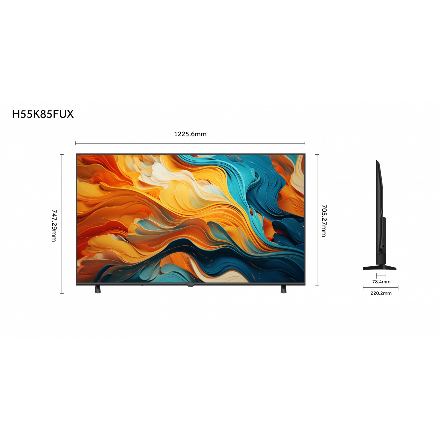 HAIER LED TV ขนาด 55 นิ้ว รุ่น H55K85FUX สีดำ