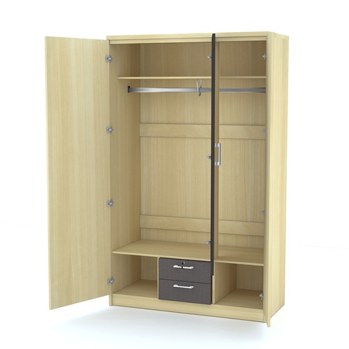 DELICATO ตู้เสื้อผ้า 3 บาน 120ซม. 2 ลิ้นชัก 120X55X185ซม.