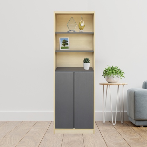 DELICATO ชั้นวางหนังสือ 2ประตู Delight 60X39X180ซม.