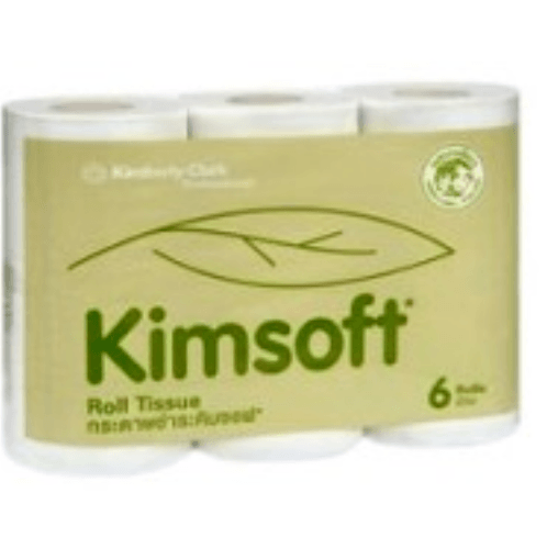 ក្រដាសអនាម័យដុំតូច Kimsoft 2 ជាន់ 9.6cmx17.6m (6/ដុំ)