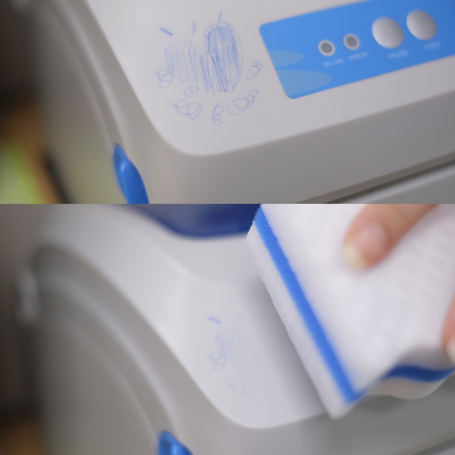 Poly-Brite ฟองน้ำยางลบนาโน ลบคราบสกปรก ขนาด 11x3.5x18cm. รุ่น Curve Shape 484-02D