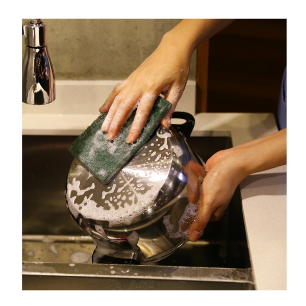 Poly-Brite แผ่นใยขัดใหญ่พิเศษ ขนาด 13x20 cm. สีเขียว 