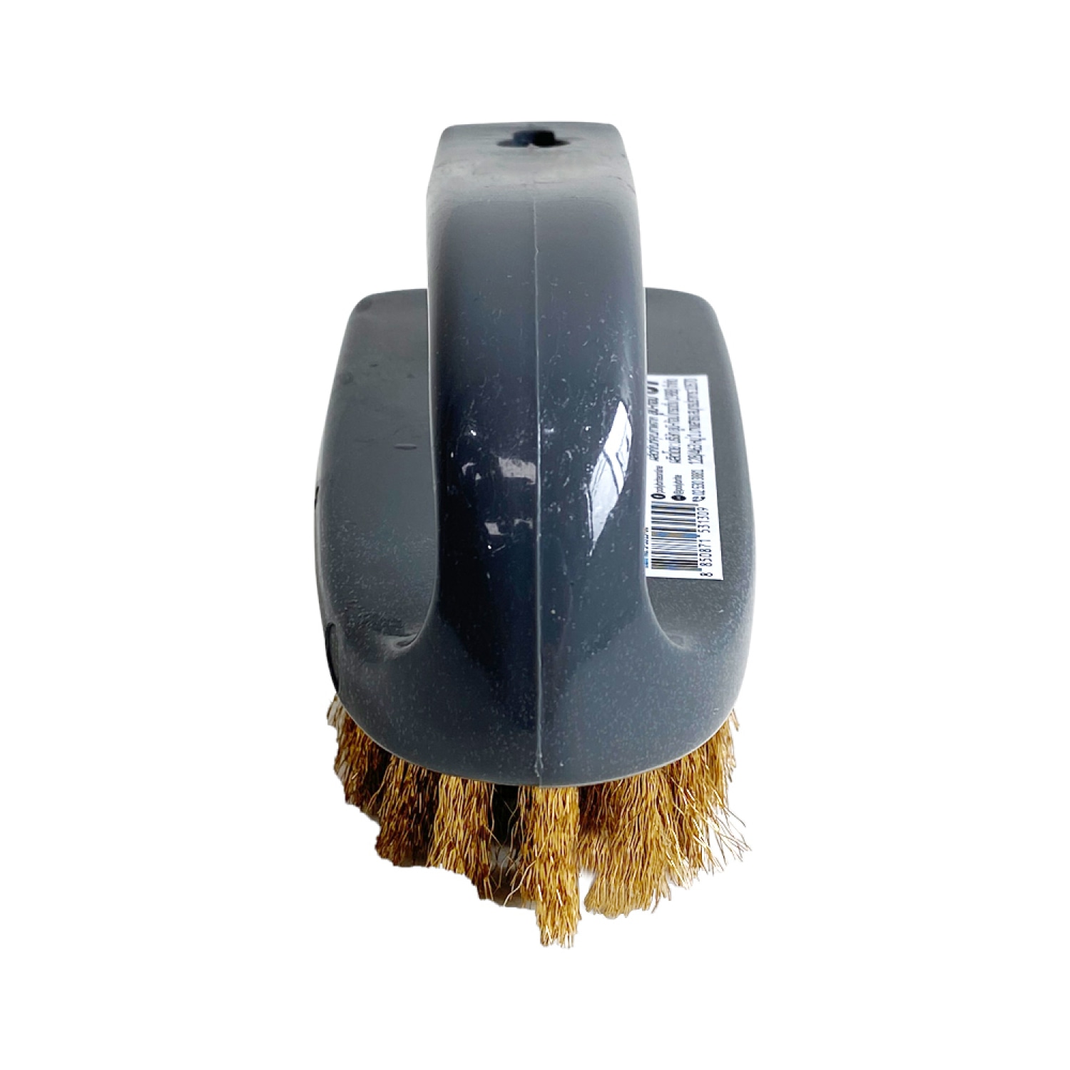 Poly-Brite แปรงขัดพื้นขนทองเหลือง ด้ามสั้น รุ่น 5313-1D สีเทา