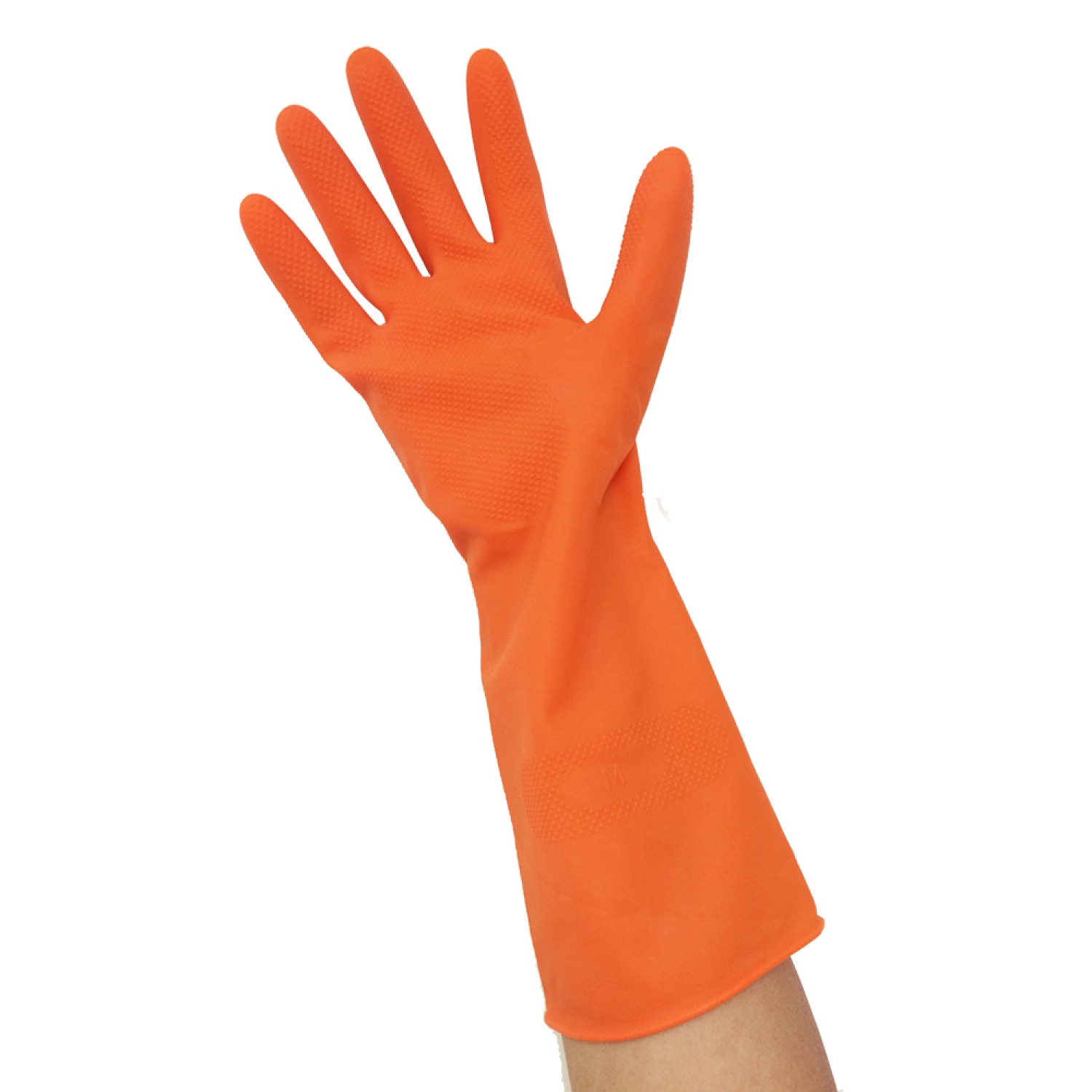 RHINO ถุงมือยางทำความสะอาดอเนกประสงค์ (Size L) รุ่น 938-L01D สีส้ม