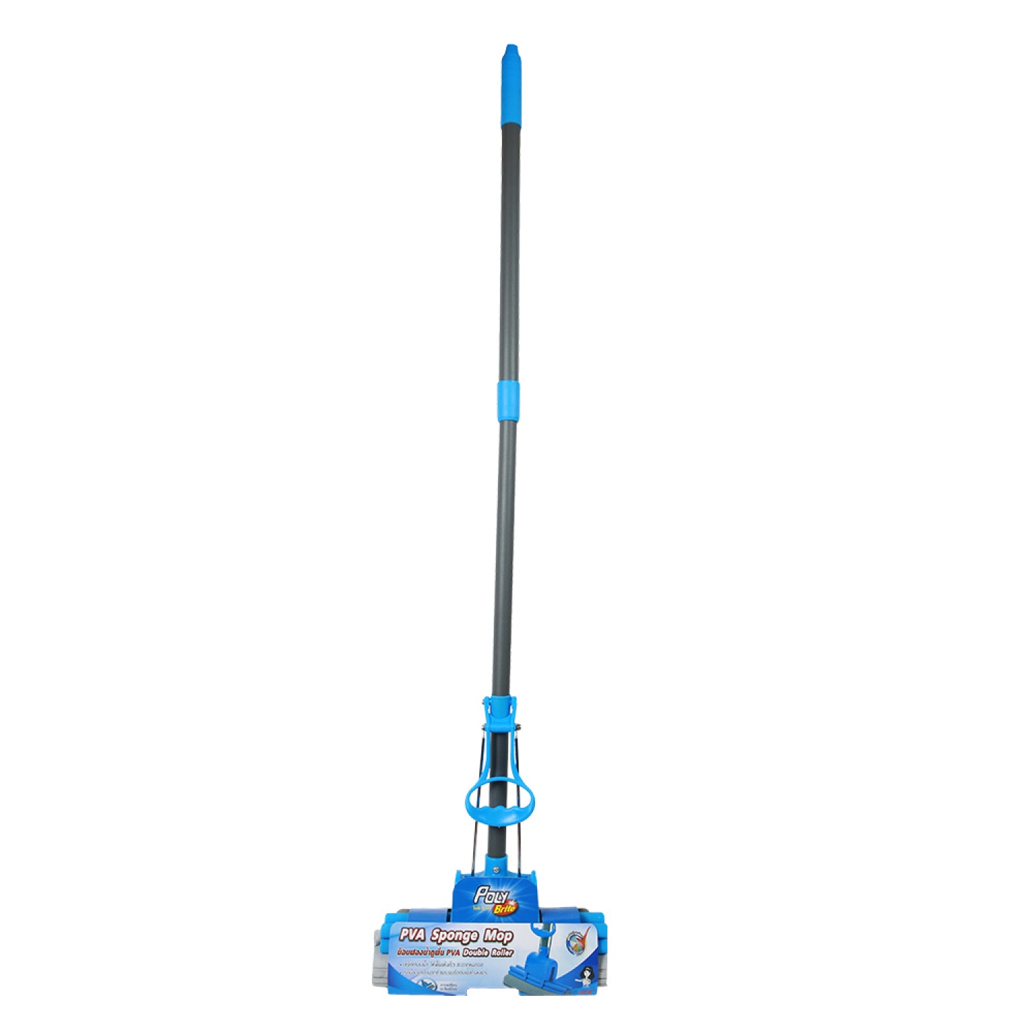 Poly-Brite ม็อบถูพื้นฟองน้ำ PVA รุ่น ดับเบิ้ลโรลเลอร์ 5211-6 สีฟ้า
