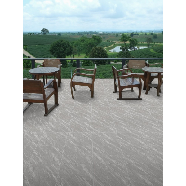 Marbella กระเบื้องเซรามิคปูพื้น 16x16 นิ้ว รุ่น ลานบัลลังก์ เทาอ่อน (MB) Matt (6P)