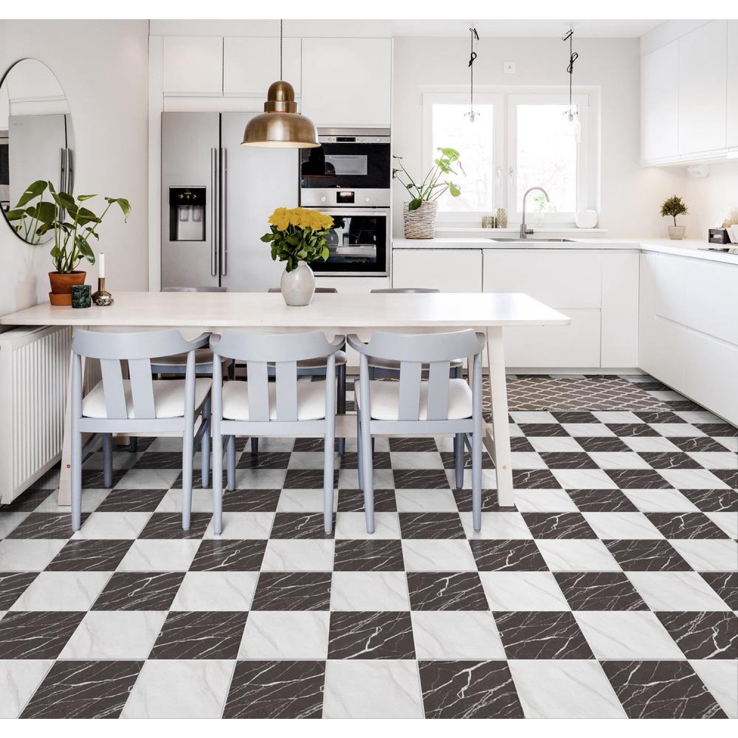 Marbella กระเบื้องเซรามิคปูพื้น 16x16 นิ้ว รุ่น อัลวิน ขาว Matt (6P)