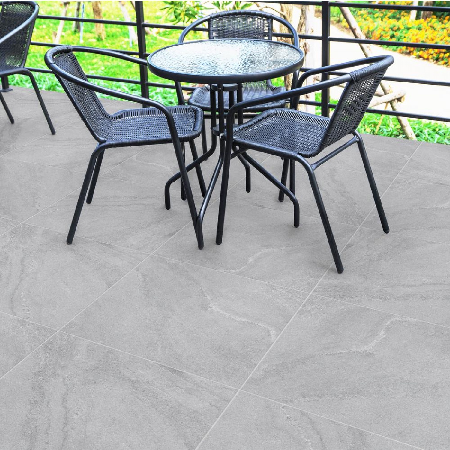 Marbella กระเบื้องเซรามิคปูพื้น 60x60 ซม. รุ่น ควินตั้น เทาอ่อน Matt Random R/T (4P)