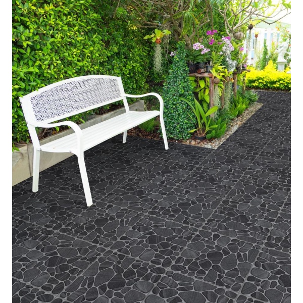 Marbella กระเบื้องเซรามิคปูพื้น 16x16 นิ้ว รุ่น มาครอส เทาเข้ม (MB)(A) Matt (6P)