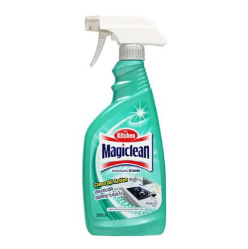 MAGICLEAN สเปรย์ขจัดคราบไขมันและทำความสะอาดครัว 500 มล. สีเขียว