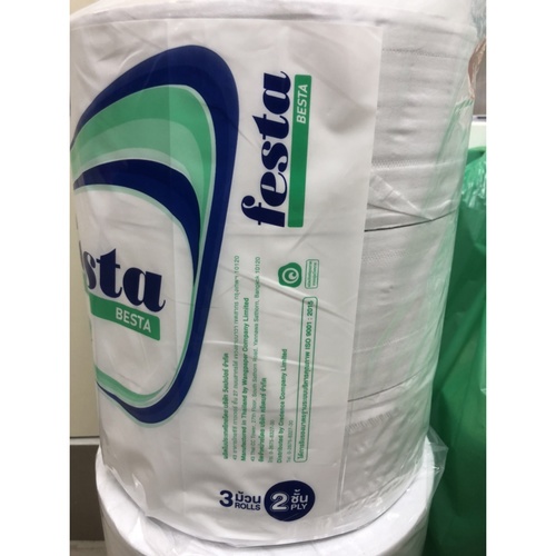 FESTA BESTA กระดาษชำระม้วนใหญ่ 2 ชั้น 275 เมตร (3 ม้วน/แพ็ค)