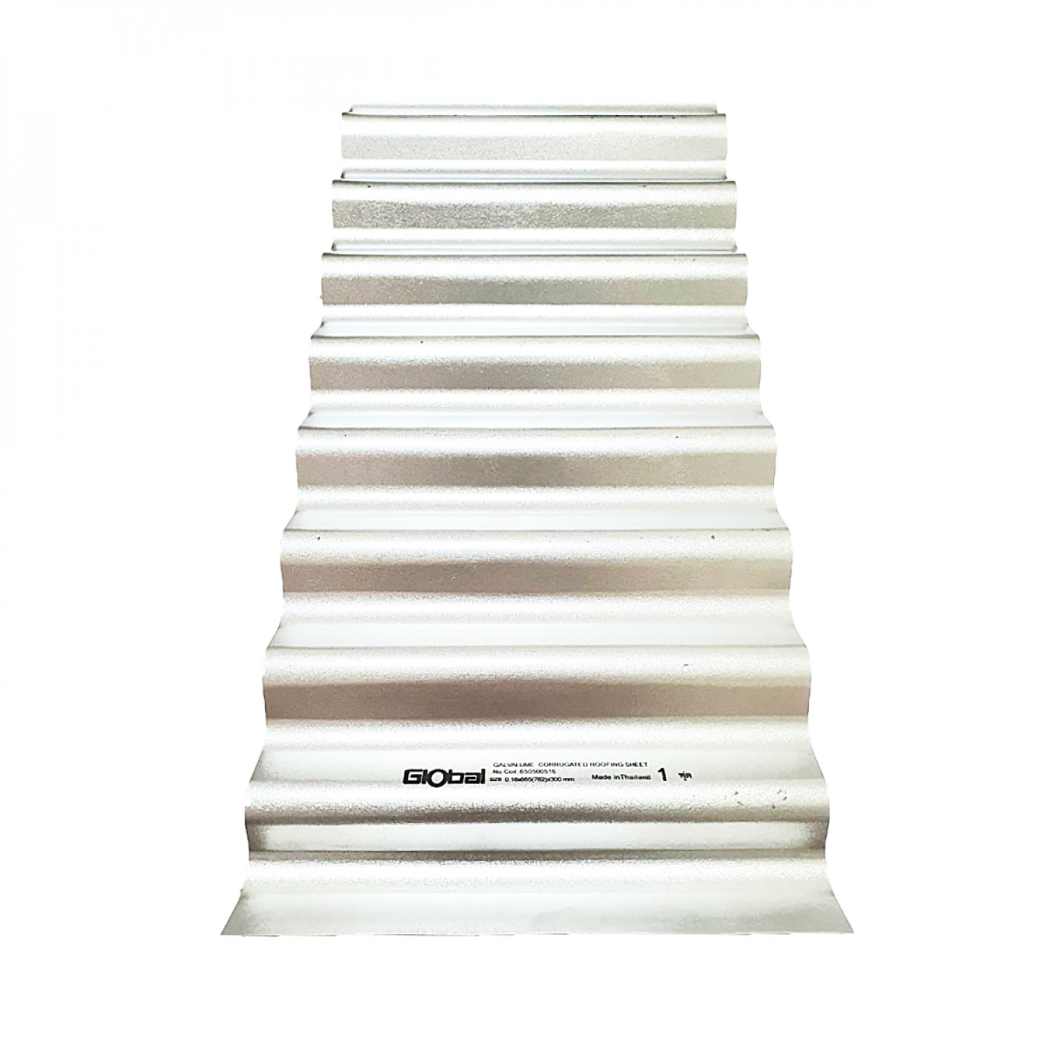 Globalblack อลูซิงค์ลอนลูกฟูก (ลอนใหญ่) 12ฟุต