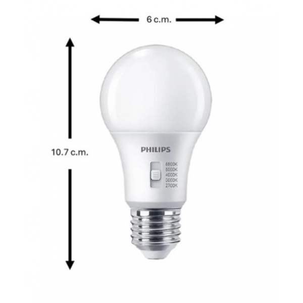 PHILIPS  หลอดบัฟ LED A60 8W DIM