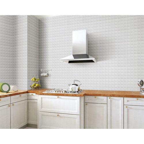 Marbella กระเบื้องเซรามิคปูผนัง 10x16 นิ้ว สแควร์ ไวท์ D25401 Gloss (15P)