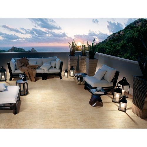 Marbella กระเบื้องเซรามิคปูพื้น 16x16 นิ้ว รุ่น ล็อกวูด ไลท์ บราวน์ 400C Matt (12P)