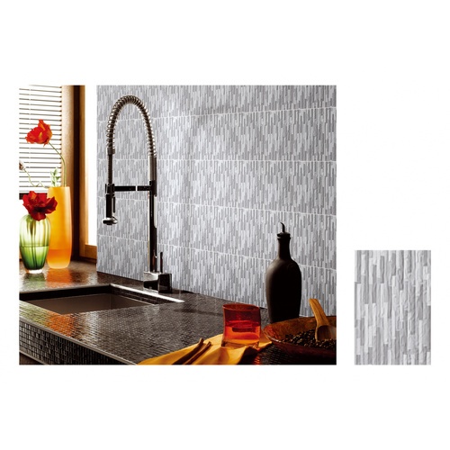 Marbella กระเบื้องเซรามิคปูผนัง 20X30 ซม. ไมกา สโตน เกรย์ PB138A Gloss (25P)